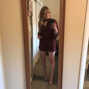 Red/ burgundy romper
